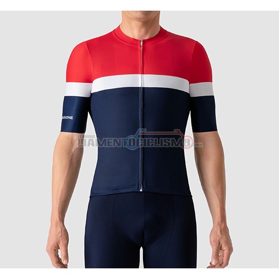 Abbigliamento Ciclismo La Passione Manica Corta 2019 Rosso Bianco Blu